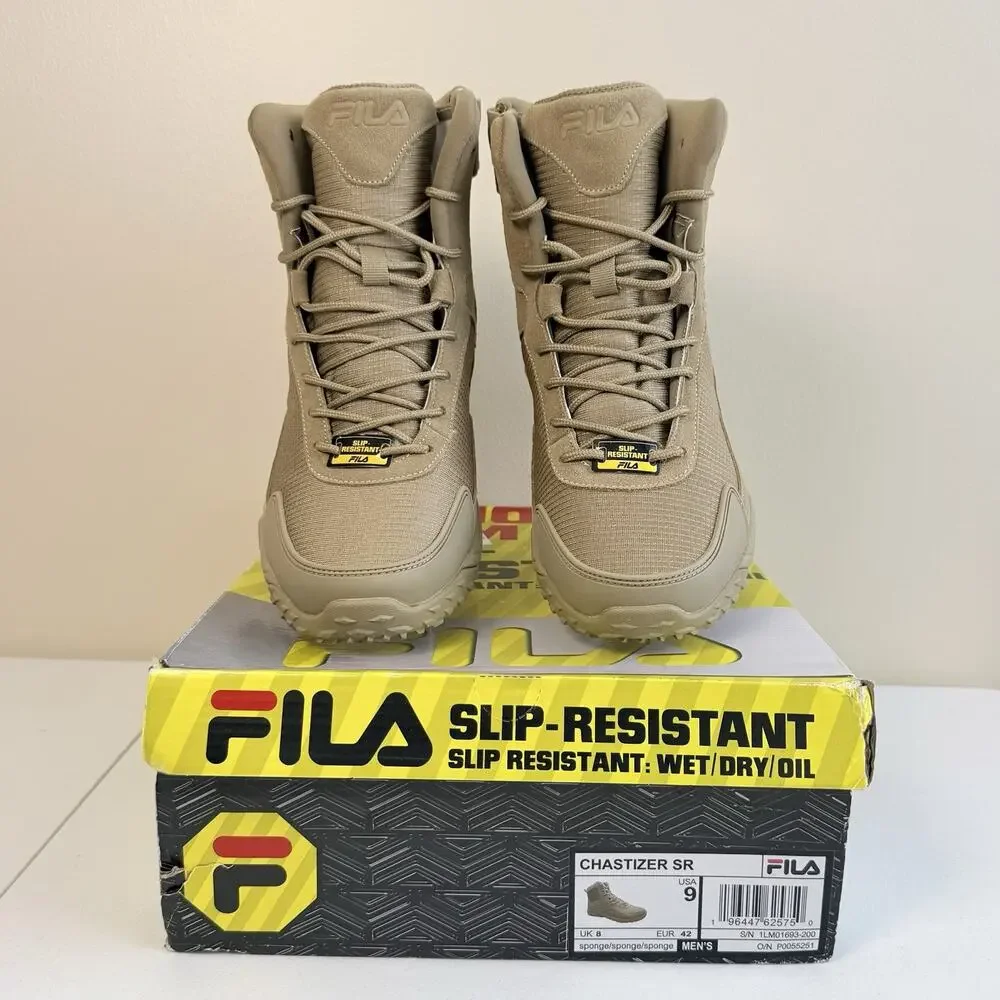 Fila Chastizer SR Mens 9 Slip Resistant Soft Toe Work Tactical Boots